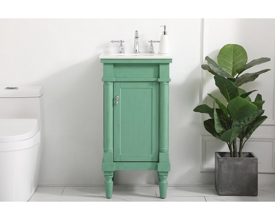 Elegant Bathroom Vanity - Vintage Mint (VF13018VM)