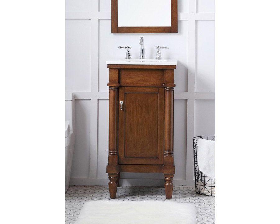 Elegant Bathroom Vanity - Walnut (VF13018WT)