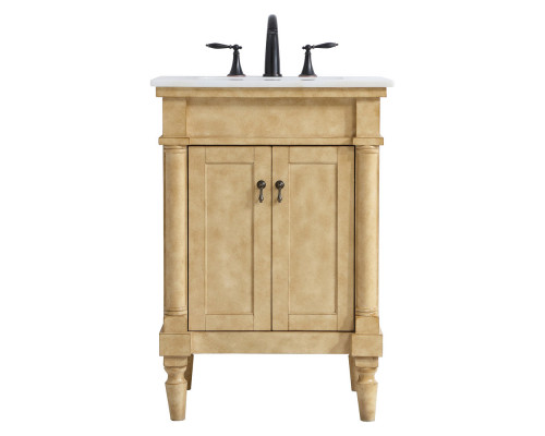 Elegant Bathroom Vanity - Antique Beige, L 24" (VF13024AB)