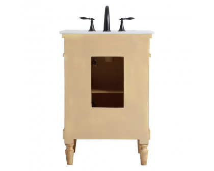 Elegant Bathroom Vanity - Antique Beige, L 24" (VF13024AB)