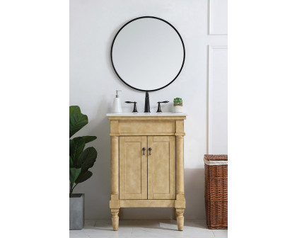 Elegant Bathroom Vanity - Antique Beige, L 24" (VF13024AB)