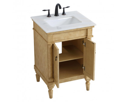 Elegant Bathroom Vanity - Antique Beige, L 24" (VF13024AB)