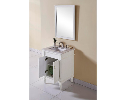 Elegant Bathroom Vanity - Antique White, L 24" (VF13024AW)