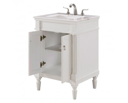 Elegant Bathroom Vanity - Antique White, L 24" (VF13024AW)