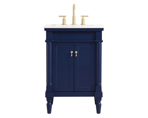 Elegant Bathroom Vanity - Blue, L 24" (VF13024BL)