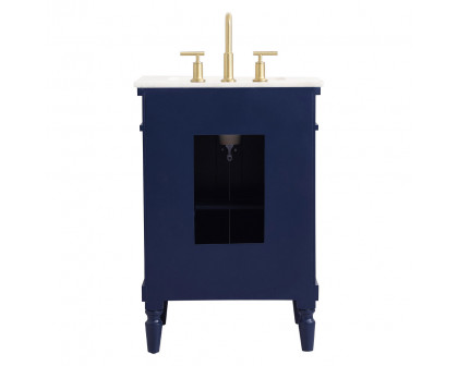 Elegant Bathroom Vanity - Blue, L 24" (VF13024BL)