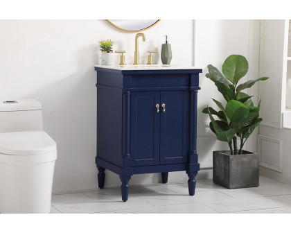 Elegant Bathroom Vanity - Blue, L 24" (VF13024BL)