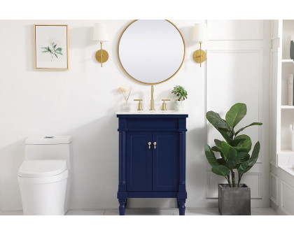 Elegant Bathroom Vanity - Blue, L 24" (VF13024BL)