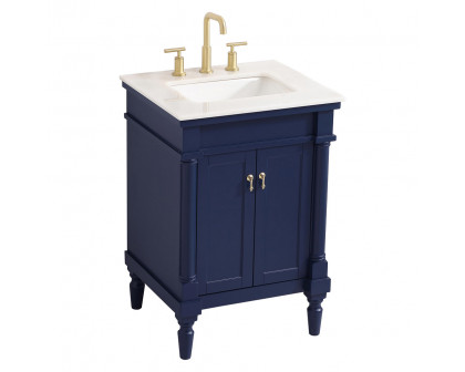 Elegant Bathroom Vanity - Blue, L 24" (VF13024BL)