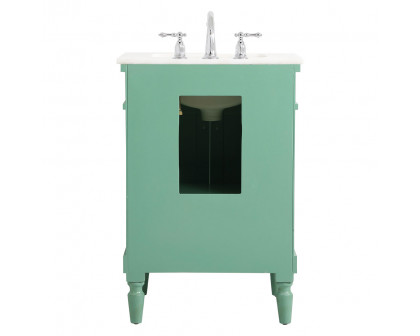 Elegant Bathroom Vanity - Vintage Mint, L 24" (VF13024VM)