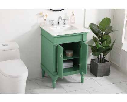 Elegant Bathroom Vanity - Vintage Mint, L 24" (VF13024VM)