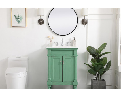 Elegant Bathroom Vanity - Vintage Mint, L 24" (VF13024VM)