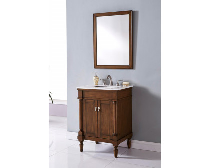 Elegant Bathroom Vanity - White, L 24" (VF13024WT)