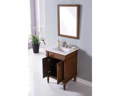 Elegant Bathroom Vanity - White, L 24" (VF13024WT)