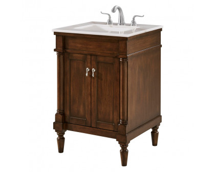 Elegant Bathroom Vanity - White, L 24" (VF13024WT)