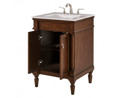 Elegant Bathroom Vanity - White, L 24" (VF13024WT)