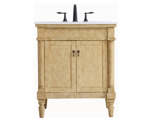 Elegant Bathroom Vanity - Antique Beige, L 30" (VF13030AB)