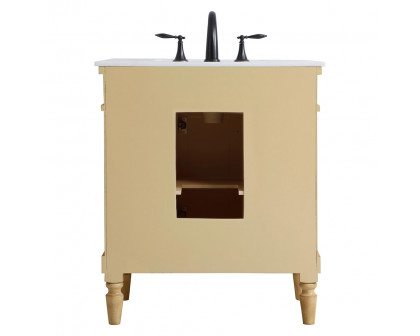 Elegant Bathroom Vanity - Antique Beige, L 30" (VF13030AB)