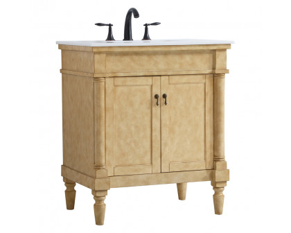 Elegant Bathroom Vanity - Antique Beige, L 30" (VF13030AB)