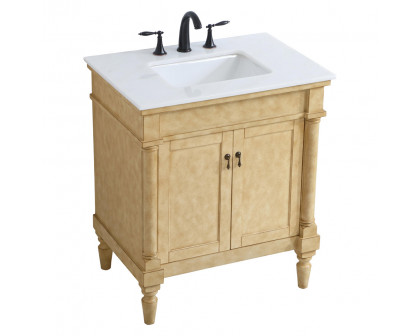 Elegant Bathroom Vanity - Antique Beige, L 30" (VF13030AB)