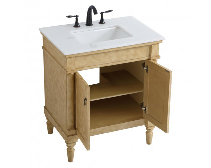 Elegant Bathroom Vanity - Antique Beige, L 30" (VF13030AB)