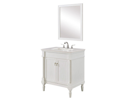 Elegant Bathroom Vanity - Antique White, L 30" (VF13030AW)