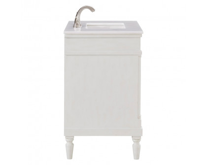 Elegant Bathroom Vanity - Antique White, L 30" (VF13030AW)