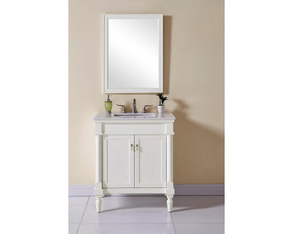 Elegant Bathroom Vanity - Antique White, L 30" (VF13030AW)