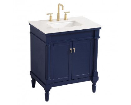 Elegant Bathroom Vanity - Blue, L 30" (VF13030BL)