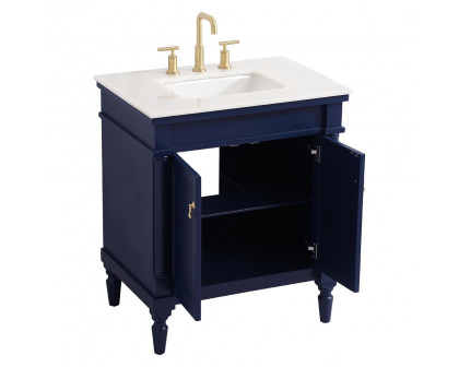 Elegant Bathroom Vanity - Blue, L 30" (VF13030BL)