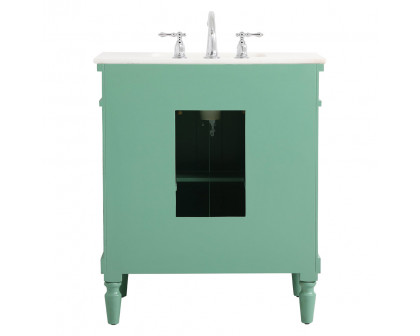 Elegant Bathroom Vanity - Vintage Mint, L 30" (VF13030VM)