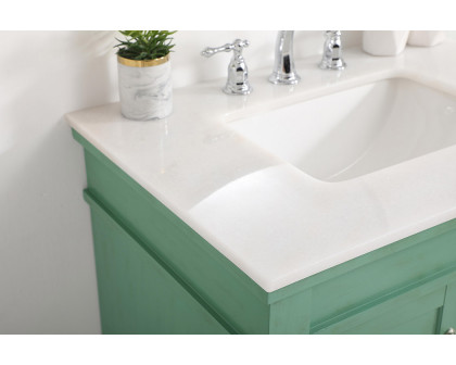 Elegant Bathroom Vanity - Vintage Mint, L 30" (VF13030VM)