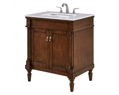 Elegant Bathroom Vanity - White, L 30" (VF13030WT)