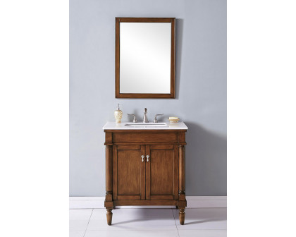 Elegant Bathroom Vanity - White, L 30" (VF13030WT)