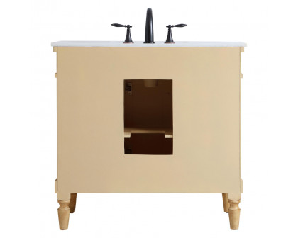 Elegant Bathroom Vanity - Antique Beige (VF13036AB)