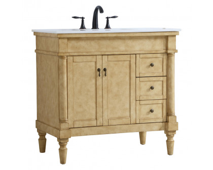 Elegant Bathroom Vanity - Antique Beige (VF13036AB)