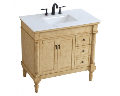 Elegant Bathroom Vanity - Antique Beige (VF13036AB)