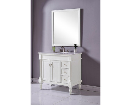 Elegant Bathroom Vanity - Antique White (VF13036AW)