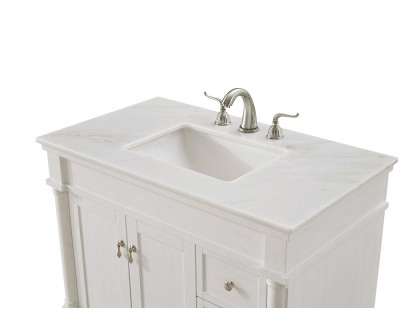 Elegant Bathroom Vanity - Antique White (VF13036AW)