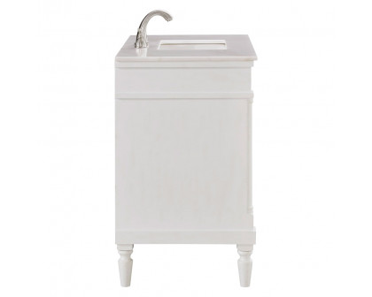 Elegant Bathroom Vanity - Antique White (VF13036AW)