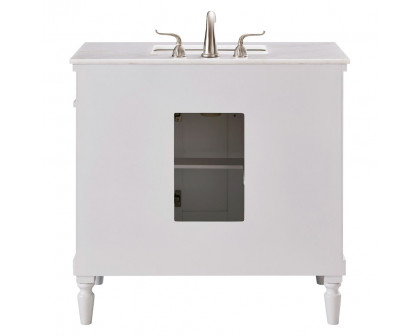 Elegant Bathroom Vanity - Antique White (VF13036AW)