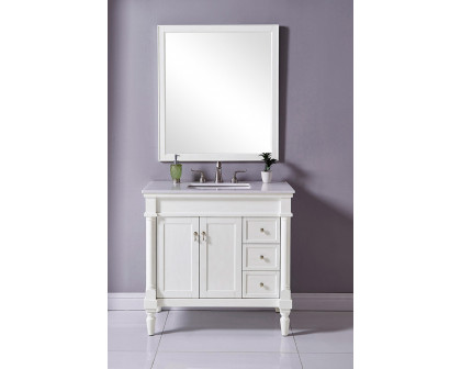 Elegant Bathroom Vanity - Antique White (VF13036AW)