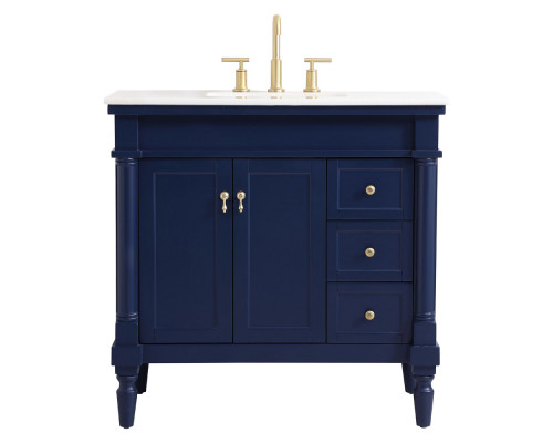 Elegant Bathroom Vanity - Blue (VF13036BL)