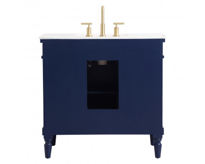 Elegant Bathroom Vanity - Blue (VF13036BL)