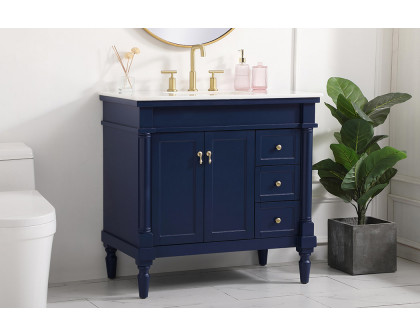 Elegant Bathroom Vanity - Blue (VF13036BL)