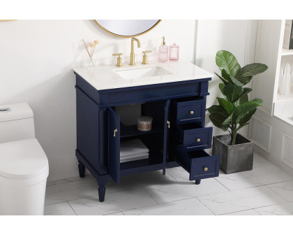 Elegant Bathroom Vanity - Blue (VF13036BL)