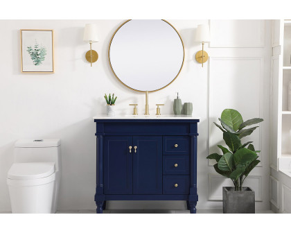 Elegant Bathroom Vanity - Blue (VF13036BL)