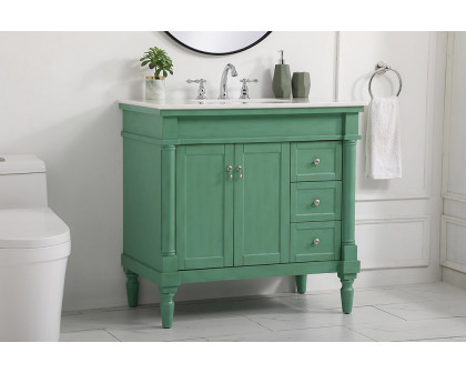 Elegant Bathroom Vanity - Vintage Mint (VF13036VM)