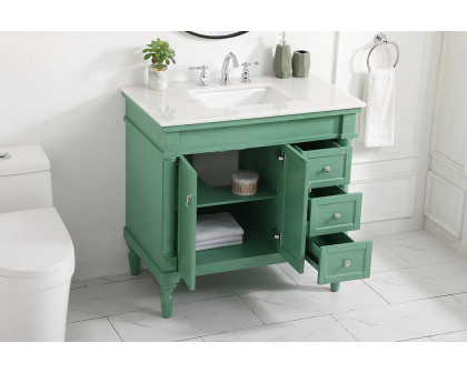 Elegant Bathroom Vanity - Vintage Mint (VF13036VM)