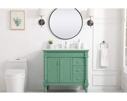 Elegant Bathroom Vanity - Vintage Mint (VF13036VM)